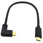 Poyiccot 90 Degree USB C to USB C Cable 1Feet, Right & Left Angled 90 Degree USB 3.1 Type-C Male to Male Fast Charging Cable for Laptop & Tablet & Mobile Phone (USB C Right M/M)