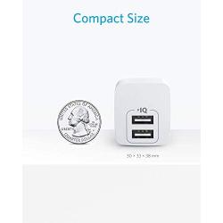 USB Charger, Anker 2-Pack Dual Port 12W Wall Charger with Foldable Plug, PowerPort Mini for iPhone Xs/X / 8/8 Plus / 7 / 6S / 6S Plus, iPad, Samsung Galaxy Note 5 / Note 4, HTC, Moto, and More