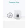 USB Charger, Anker 2-Pack Dual Port 12W Wall Charger with Foldable Plug, PowerPort Mini for iPhone Xs/X / 8/8 Plus / 7 / 6S / 6S Plus, iPad, Samsung Galaxy Note 5 / Note 4, HTC, Moto, and More