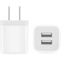 Power-7 USB Wall Charger, 2-Pack 2.1A/5V Dual Port USB Plug Power Adapter Charging Block Cube Compatible with iPhone 11/Xs Max/XR/X, 8/7/6S/6 Plus/5S, Samsung, LG, Moto, Kindle, Android Phones