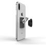 iRing with Hook for car or Wall mounting. Original AAUXX Cell Phone Grip Finger Holder, Mobile Stand, Kickstand, Car Mount Cradle for iPhone, Samsung, Android, Smartphones, Tablets.(Grey)