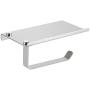 Bosszi Toilet Paper Holder with Phone Shelf Wall Mounted, SUS304 Stainless Steel Bathroom Accessories Tissues Roll Dispenser Storage Rack, Brushed