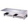 XVL Dual Toilet Paper Holder with Mobile Phone Storage Shelf and Spring Roller, Brushed, G327B