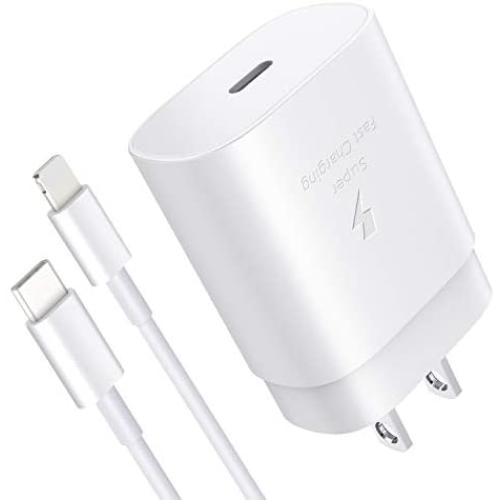 PD Fast Charger for iPhone 11 Pro Max X XR XS 8 Plus iPad Pro iPhone SE 2020,18W USB Wall Charger Block Plug Power Adapter with 3.3 Ft Fast Charging Cable