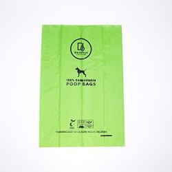 Density 6 Biodegradable and Compostable Dog Poop Bags, Plant Based, Eco Friendly, Very Strong, Guarnteed Leak Proof Waste Bags for All Dogs and Pets.