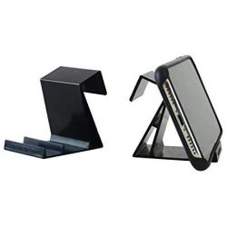 The SkyClip - (Black, 2 Pack) Airplane Cell Phone Seat Back Tray Table Clip and Sturdy Phone Stand, Compatible with iPhone, Android, Tablets, and Readers