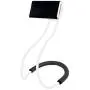 Lazy Bracket - Universal Hanging on Neck Lazy Phone Holder DIY Free Rotating Stand on Table Smart Multiple Functions Mobile Phone Mount Stand (White)