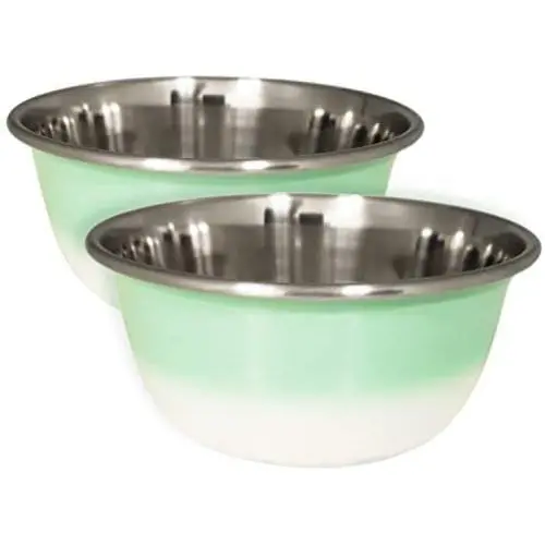 American Pet Supplies Dog Bowls, Set of 2 Deep Water and Food Dog Bowls (32oz Each) with Non-Skid Rubber Ring for Puppies and Dogs