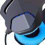 PC Gaming Headset for PS4 Xbox One, Onikuma 3.5mm Stereo USB LED Headphones with Omnidirectional Microphone, Volume Control for Computer Laptop Mac Playstation 4 by YSSHUI-Black + Blue