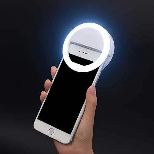 Selfie Ring Light,Hongdayi Clip On Selfie Light for Phone Camera 3-Level Brightness Mini Selfie LED Camera Light for iPhone,iPad,Sumsung Galaxy,Sony, Motorola,Smart Phones,Photography,Video (White) Selfie Ring Light,Hongdayi Clip On Selfie Light for Phone Camera 3-Level Brightness Mini Selfie LED Camera Light for iPhone,iPad,Sumsung Galaxy,Sony, Motorola,Smart Phones,Photography,Video (White)