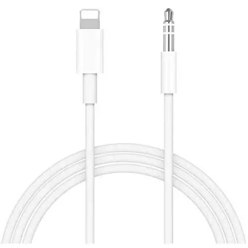 [Apple MFi Certified] iPhone to 3.5mm Car AUX Cable, [3.3FT/1M] Lightning to 3.5mm Audio Stereo Cord Compatible for iPhone 11/11 Pro/XS/XR/X 8 7, iPad, iPod to Home Stereo, Speaker, Headphone (White)