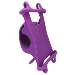 MUJO Silicone Rubbor Mobile Holder/on Handlebar/for 4.7-6.0 inch/Violet Purple