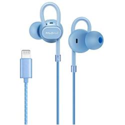 PALOVUE Lightning Headphones Earbuds Earphones with Microphone Controller MFi Certified Noise Isolation Compatible iPhone 11 Pro Max iPhone X/XS Max/XR iPhone 8/P iPhone 7/P NeoFlowColor (Blue)