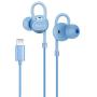 PALOVUE Lightning Headphones Earbuds Earphones with Microphone Controller MFi Certified Noise Isolation Compatible iPhone 11 Pro Max iPhone X/XS Max/XR iPhone 8/P iPhone 7/P NeoFlowColor (Blue)