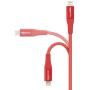 AmazonBasics Double Braided Nylon Lightning to USB Cable, Advanced Collection, MFi Certified Apple iPhone Charger, Red, 10 Foot