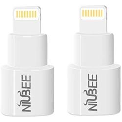 NIUBEE Dock Extender Adapter Compatible with Lifeproof Otterbox Case, Male to Female Dock Extension Connector Compatible with iPhone X / 8/7 / 6s / Plus and More- White