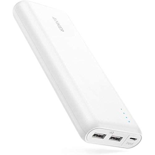 Anker Portable Charger PowerCore 20100mAh - Ultra High Capacity Power Bank with 4.8A Output, External Battery Pack for iPhone, iPad & Samsung Galaxy & More (White)