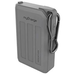 myCharge Adventure Portable Charger Waterproof Power Bank 10050mAh Dual USB Rugged Outdoor External Battery Pack for Camping Accessories, Cell Phone (iPhone, Android for Samsung Galaxy) - Grey