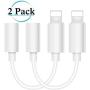 [Apple MFi Certified]2 Pack Apple Lightning to 3.5 mm Headphone Jack Adapter Connector Aux Audio Earphones/Headphone Dongle Stereo Cable for iPhone 7/7 Plus/8/8 Plus/X/Xs Xs Max/XR/11 Support iOS 13