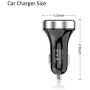 3 USB Car Charger,input12v/24v,QC3.0 Output 4.8V,Cigarette Lighter Voltage Meter Compatible for iPhone,iPad,Samsung Galaxy,USB Charging Devices,Silver