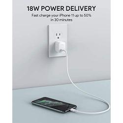 PD Charger AUKEY 18W USB C Charger with Power Delivery 3.0 & Foldable Plug, Ultra Compact Fast Charger Adapter Type C Wall Charger for iPhone 11 Pro Max/SE, iPad Pro, AirPods Pro, Pixel 4 XL, LG V50