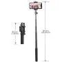 Smatree Extendable Bluetooth Selfie Stick Compatible for iPhone 11/11 Pro/11 Pro Max/Xs MAX/XR/XS/X/8/8P/7/7P/6s/6, Galaxy S9/S8/S7, Huawei Smart Phones