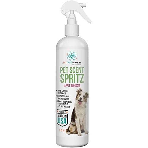 PET CARE Sciences Scent Spritz Dog Spray Deodorizer, Dog Freshening Spray, Long Lasting Dog Cologne, Apple Blossom Fragrance, 8 fl oz, Made in The USA