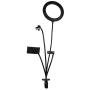 Qiilu Adjustable Selfie Ring Light, Universal Fill Lights with Support Bracket/Phone Clip/Mic Holder for Live Broadcast