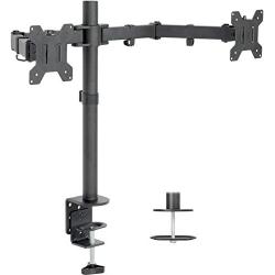 VIVO Dual LCD Monitor Desk Mount Stand Heavy Duty Fully Adjustable fits 2 /Two Screens up to 27" (STAND-V002)