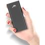 Ultra Compact Power Bank External Battery Pack for Cell Phone, One of The Smallest and Lightest 25000mAh Portable Charger with USB C/A in Dual Port Compatible with iPhone 6/7/8/XS/XR/11, iPad, Black