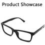 LH Anion Quantum Anti-Blu-ray Anti-Radiation Flat Glasses, wear Comfortable Night Work Play Games Mobile Phone Protection Eyes (Black)