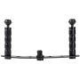 TELESIN Handheld Stabilizer Tray Handle Grip for GoPro Hero 8 Hero 7 Hero 6 Hero 5 Black Camera and Dome Port Waterproof Housing, Camera Brackets for DSLR and All LED Video Light Camcorder
