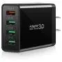 QC 3.0 Wall Charger, 4-Ports USB Wall Charger, iSeekerKit QC 3.0 Charger with Fast USB Adaptive Adapter Block Compatible 10W Wireless Charger Galaxy S9 S8 Note 8 9,Tablet,iPhone,iPad