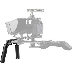 NICEYRIG ARRI Rosette Leather Handles with Rod Clamp Connector, Applicable 15mm Shoulder Pad Rig Support System