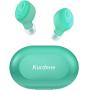 Kurdene Small Wireless Earbuds,Bluetooth Earbuds with Charging Case Bass Sounds IPX8 Waterproof Sports Headphones with Mic Touch Control 24H Playtime for iPhone/Samsung/Android-Grass Blue