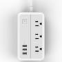 Desktop Power Strip Charging Station with 3 Fast Charge USB Ports 3 AC Outlets Extension Cord for Home, Office or Travel | Resourceful Power (White)