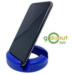 GoDonut Phone and Tablet Stand Holder | Stands Compatible with Apple iPad, iPhone, Samsung Galaxy, LG, Kindle Fire Tablets and Mobile Cell Phones | Holders Multi Angled and Colorful (Blue)