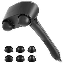 Naipo Handheld Massager Double Head Percussion Massager Electric with 6 Interchangeable Nodes,Heating Function and Variable Speeds for Back Neck Shoulder Arm Leg Body Pain Relief Product Name