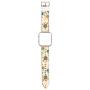 Women Flower Watch Strap for Fitbit Blaze Bands, Soft Leather Replacement Wristband Bracelet with Metal Frame for Fitbit Blaze Smart Fitness Watch