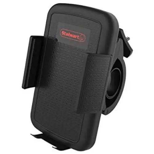 Stalwart Bike Phone Mount-Universal Handlebar Holder for iPhone, Android, More- for Bicycles, Motorcycles, Strollers, Carts-Fits Smartphones 3.5-5 Stalwart Bike Phone Mount-Universal Handlebar Holder for iPhone, Android, More- for Bicycles, Motorcycles, Strollers, Carts-Fits Smartphones 3.5-5