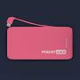 Tzumi PocketJuice Endurance AC - Battery Pack Portable Charger - 4,000 mAh High-Speed USB Port with Built in MicroUSB Cable - Compatible with iPhone & Android (Pink)