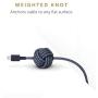 NATIVE UNION Night Cable USB-A to Lightning - 10ft Ultra-Strong Durable Lightning to USB Charging Cable with Weighted Knot [Apple MFi Certified] for iPhone/iPad (Indigo)