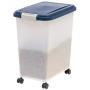 IRIS Airtight Pet Food Container, Navy/Pearl