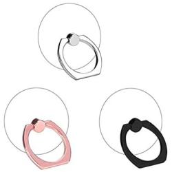 Transparent Circular Cell Phone Ring Holder Kickstand,Clear Phone Finger Ring Grip Stand for Phones,Pad