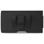 Reiko Mobile Vogue Premium Eco-Friendly Leather Phone Pouch Belt Clip Holster Compatible with iPhone/Galaxy/Stylo/Android Phone with Protective Case on (Black-MV500, 5.8 x 3.2 x 0.7 in)