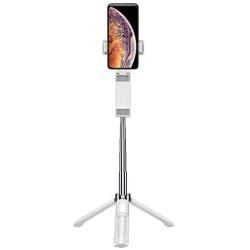 Without Battery It Tripod Selfie Stick Does not disassemble All-in-one Mobile Phone Horizontal and Vertical Shooting Universal Bluetooth Selfie Beauty Shot Artifact (White)