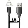 NetDot Gen10 3 in 1 Nylon Braided Magnetic Fast Charging Cable with Side LED Compatible with Micro USB & USB-C Smartphones and i-Product(3.3ft/1 Pack Black) NetDot Gen10 3 in 1 Nylon Braided Magnetic Fast Charging Cable with Side LED Compatible with Micro USB & USB-C Smartphones and i-Product(3.3ft/1 Pack Black)