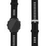 kwmobile Silicone Watch Strap Compatible with Garmin Forerunner 245/245 Music - Fitness Tracker Band with Clasp - Black