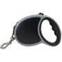 American Pet Supplies Black Retractable Leash for Dogs, Strong Durable Dog Leash with Plastic Casing and Nylon Reflective Belt for Safety