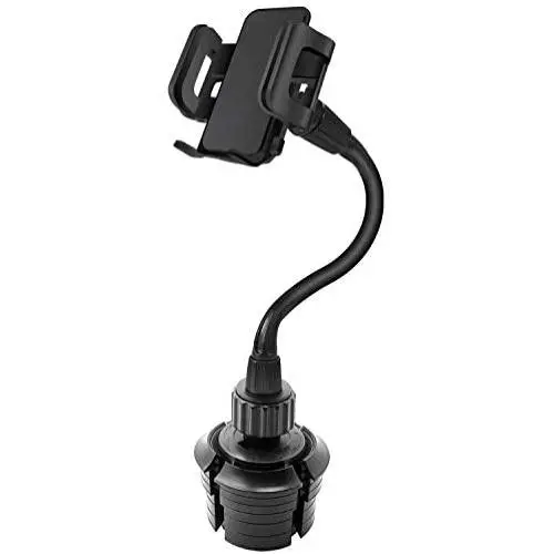 Cellet Smart Phone Cup Holder Mount, Automobile Cradle Compatible with Apple iPhone Xs Max XR 8 Plus, Galaxy S10 S10e S10Plus, S9 S9Plus Note 9, Motorola Moto g6 Play e5, Pixel 3 XL, 3a (Goose Neck)